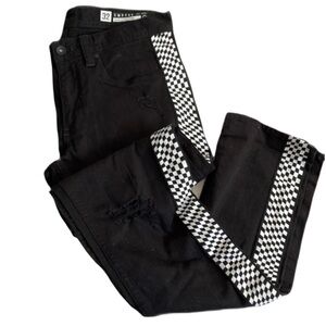 Empyre black checkered 32 super skinny jeans